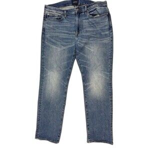 J Crew Size 35x32 Mens Jeans Straight (Actual Inseam 31) Med Wash Stretch